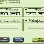 Tungsten Lamp and Deterium Lamp Setting